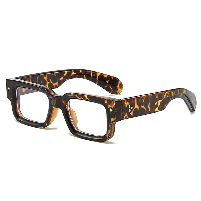 SkandiShop Square Retro Glasses Frame – Wide-Legged Vintage Style with Modern Protection